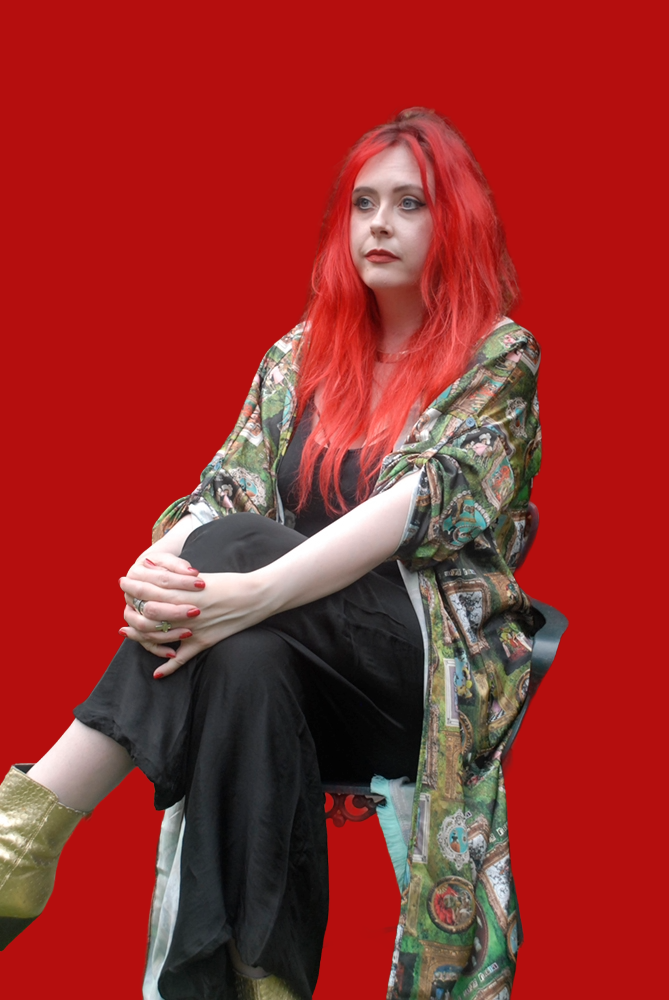 Emerald Green 'I Love Frida' Vintage Frames Kimono