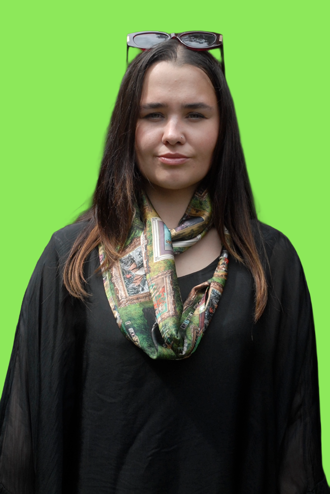 Emerald Green 'I love Frida' Vintage Frames Scarf