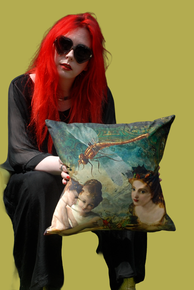 'Angels Whispering' Velvet Cushion