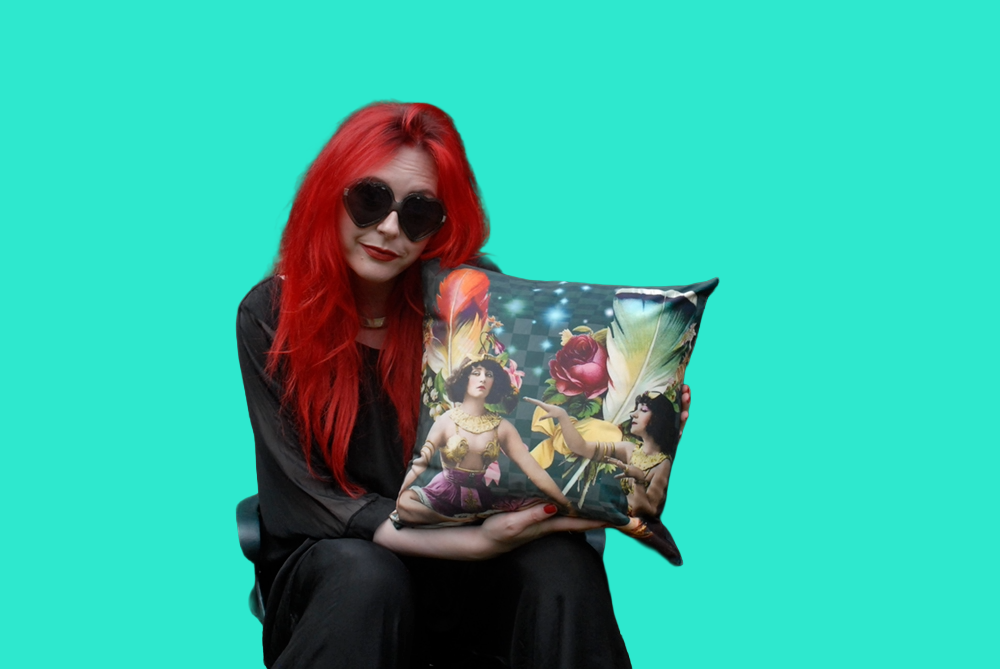 'The Yoga Girls' Velvet Cushion