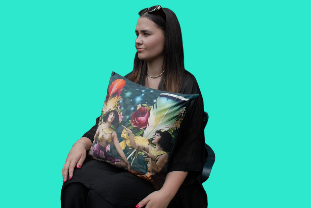 'The Yoga Girls' Velvet Cushion