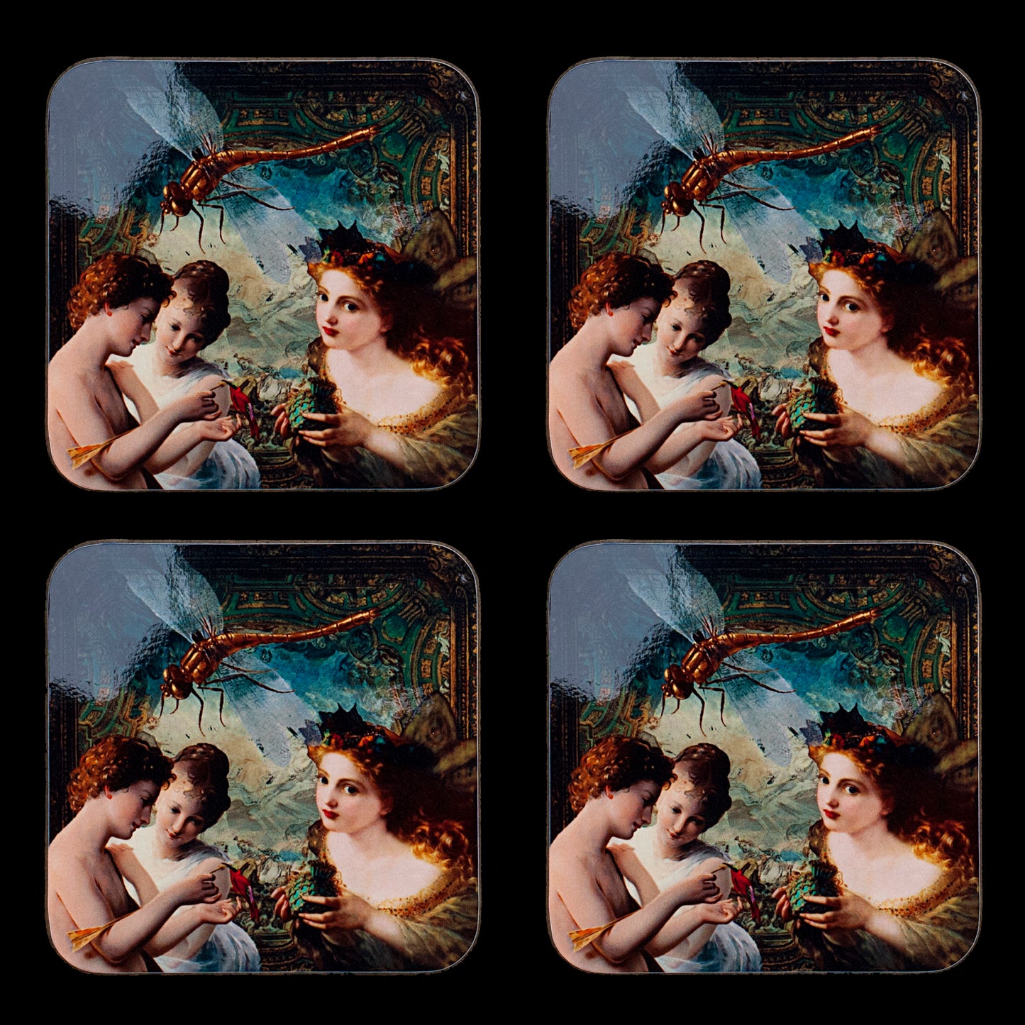 'Angels Whispering' Set of 4 Coasters