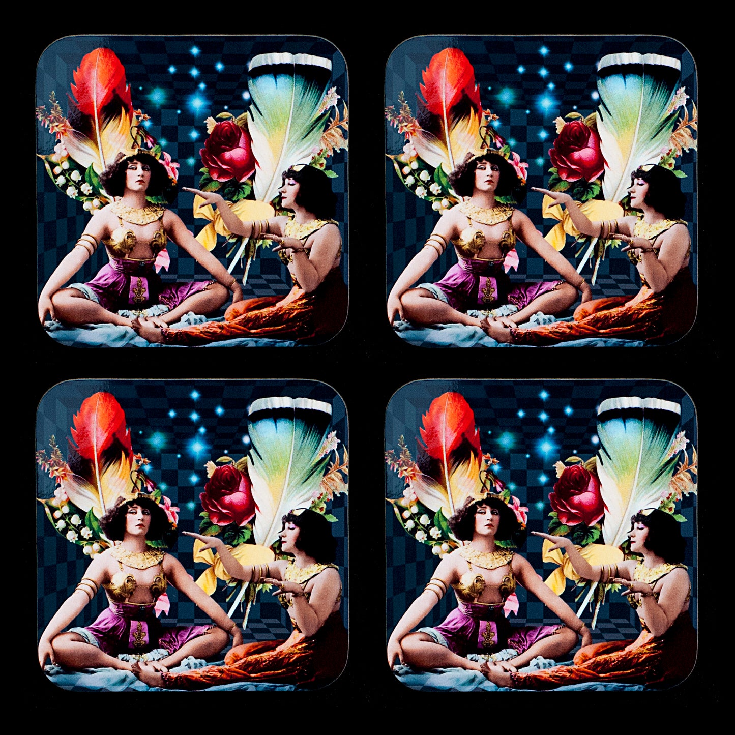 'The Yoga Girls' Set of 4 Coasters