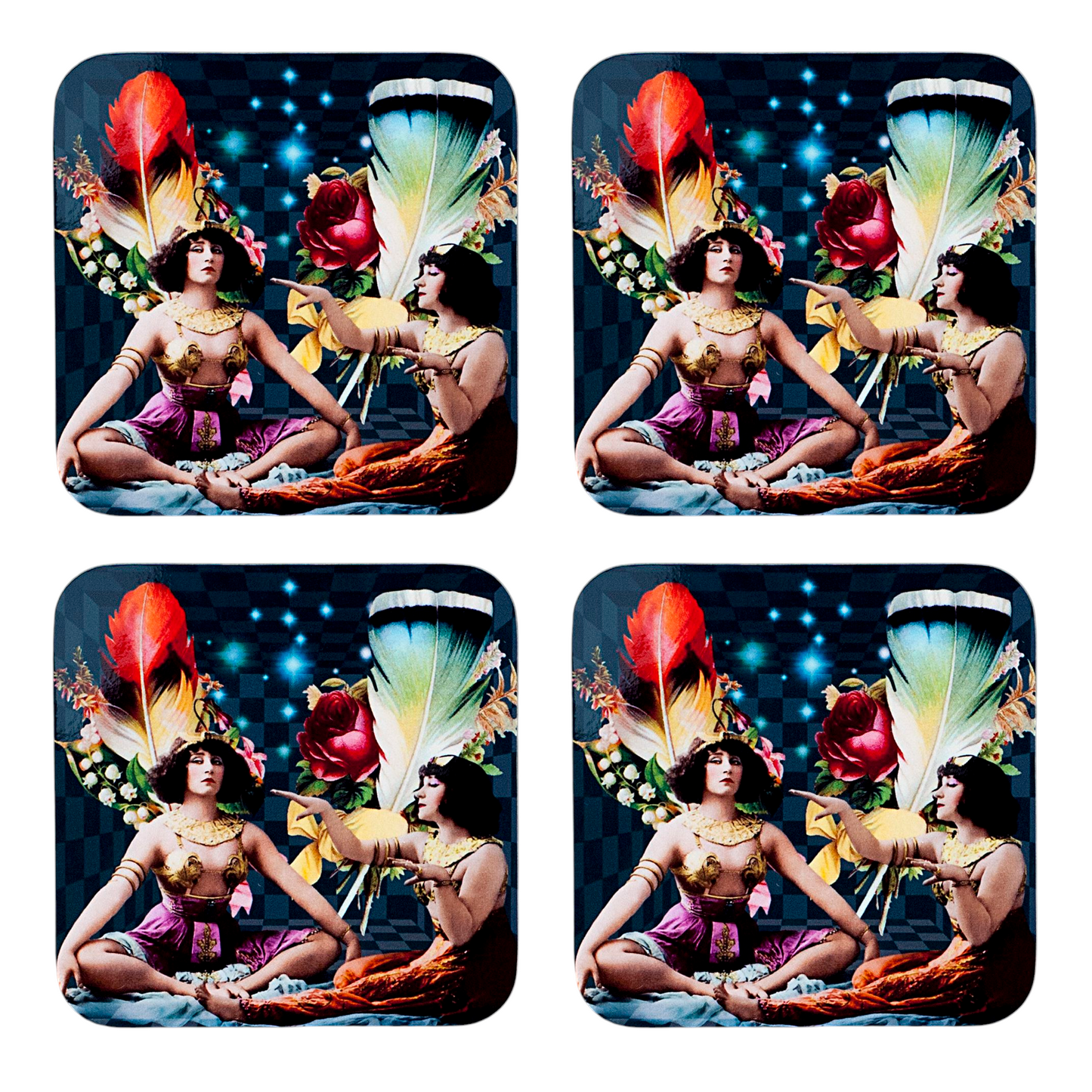 'The Yoga Girls' Set of 4 Coasters