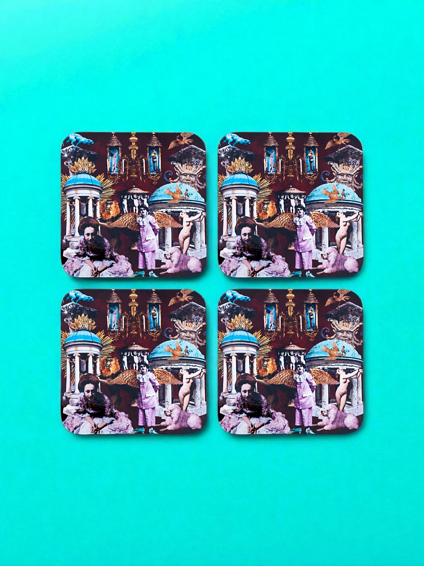 'Vintage Collage' Set of 4 Coasters
