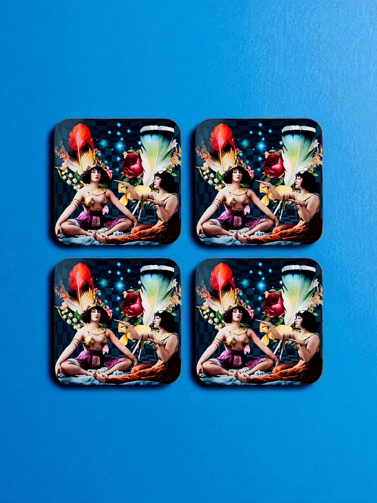 'The Yoga Girls' Set of 4 Coasters