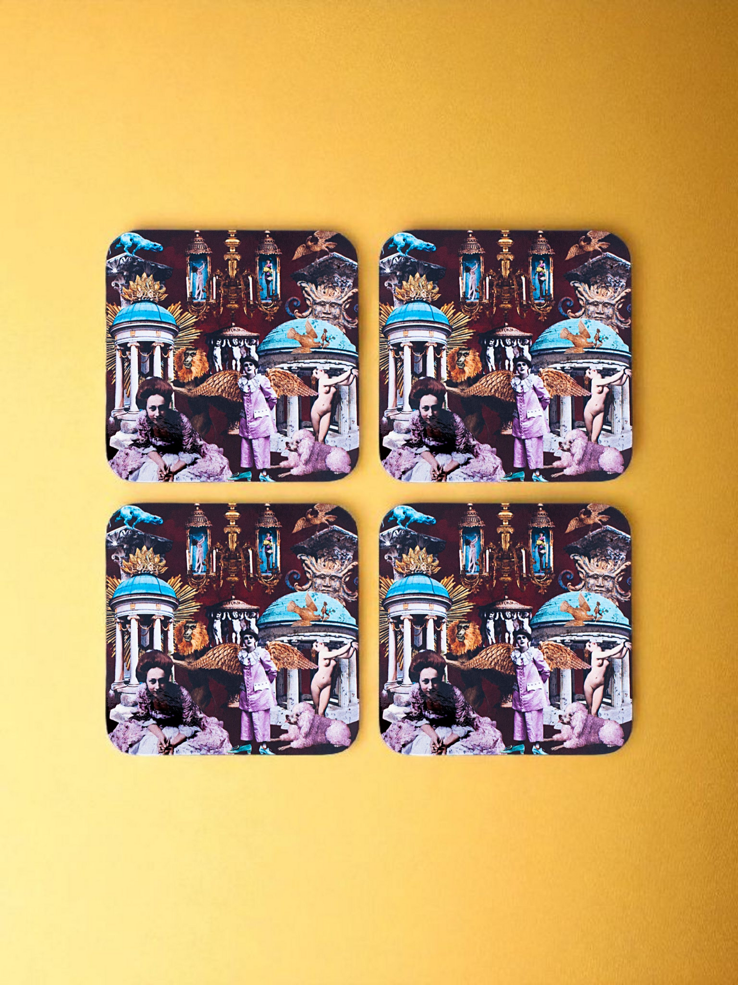 'Vintage Collage' Set of 4 Coasters