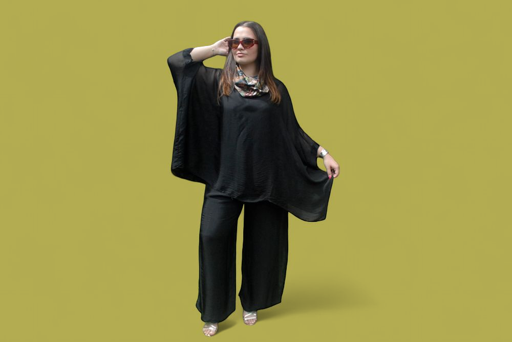 Black Silk Pants