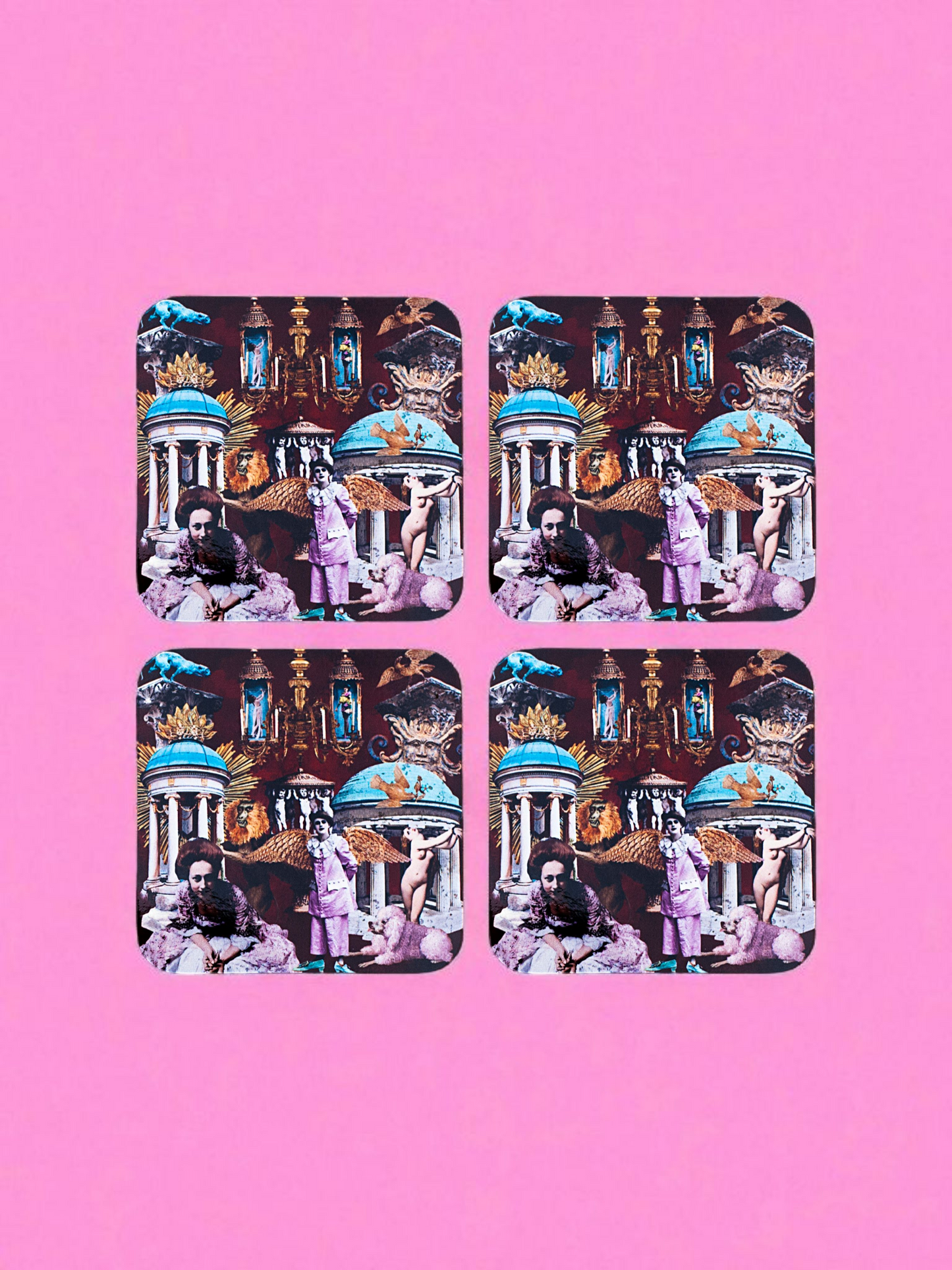'Vintage Collage' Set of 4 Coasters