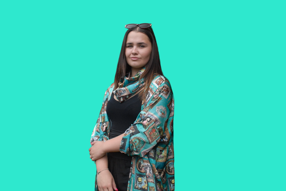 Turquoise 'I Love Frida' Vintage Frames Kimono