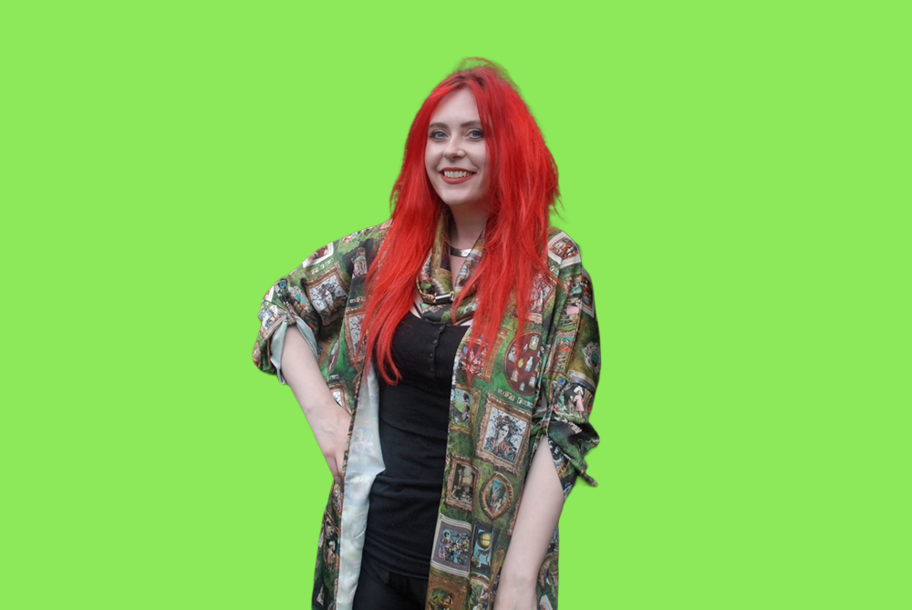 Emerald Green 'I Love Frida' Vintage Frames Kimono