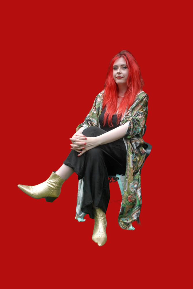 Emerald Green 'I Love Frida' Vintage Frames Kimono
