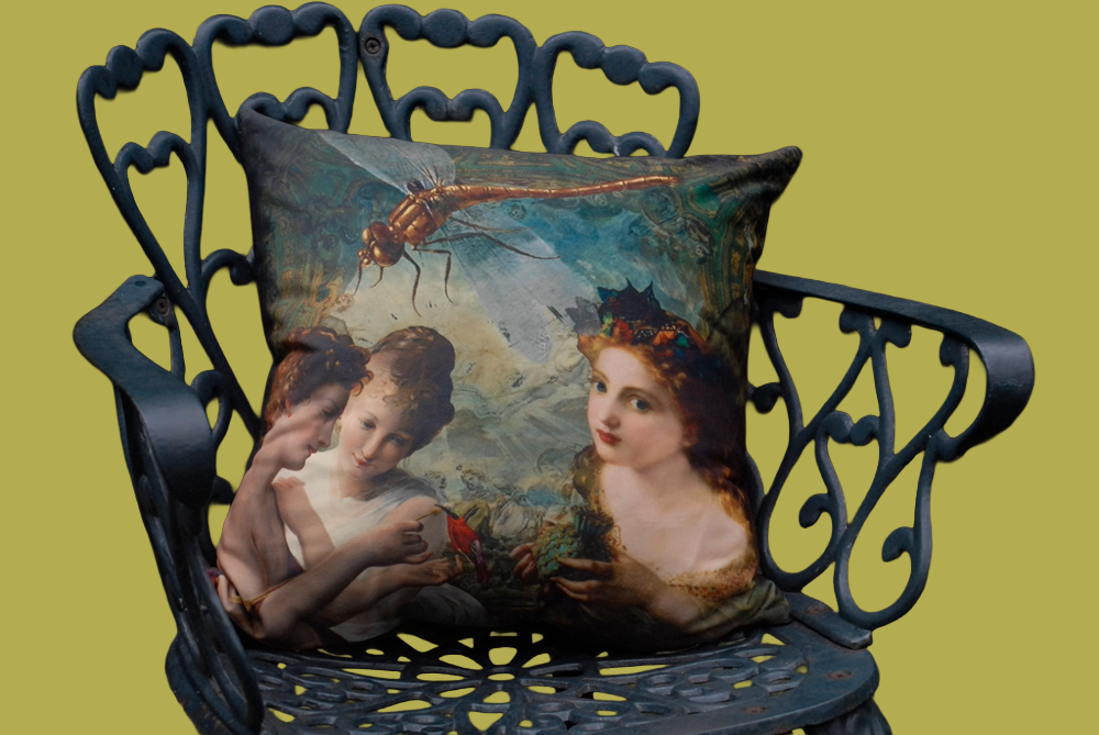 'Angels Whispering' Velvet Cushion