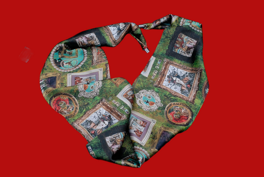 Emerald Green 'I love Frida' Vintage Frames Scarf