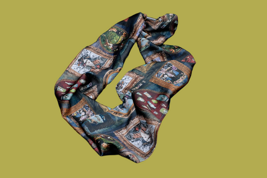 Charcoal 'I love Frida' Vintage Frames Scarf
