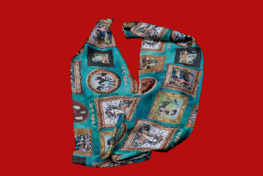 Turquoise 'I love Frida' Vintage Frames Scarf