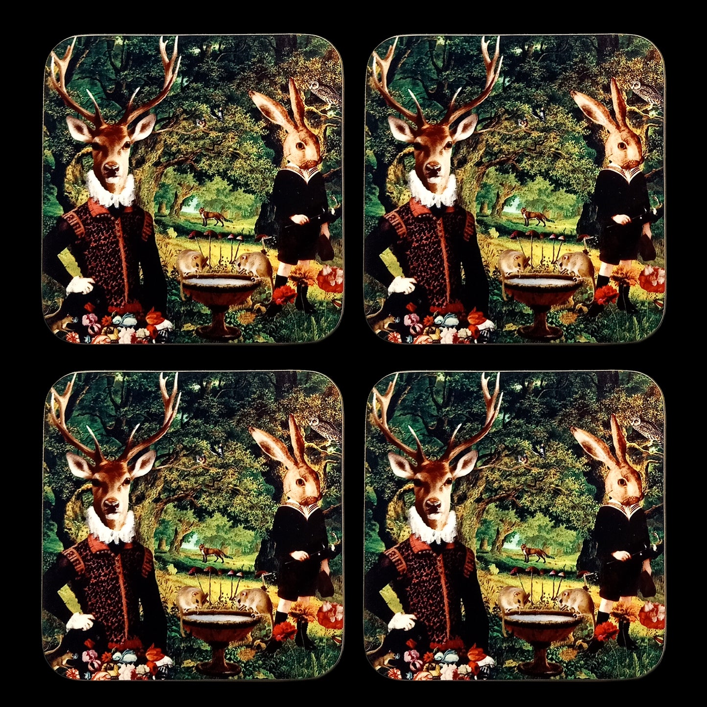 'An Evening In The Woods' Set of 4 Coasters