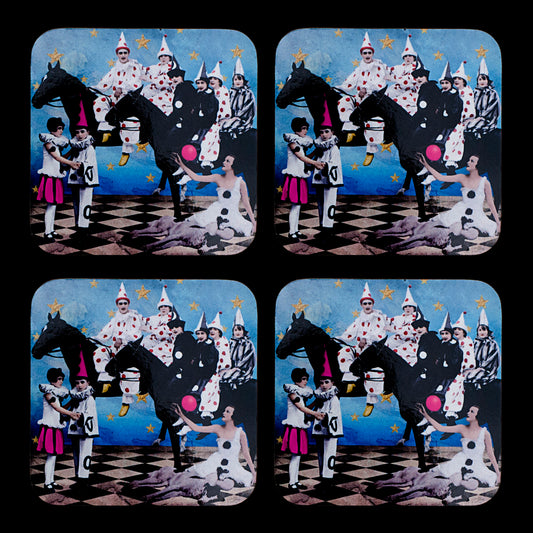 'Pierrot' Set of 4 Coasters