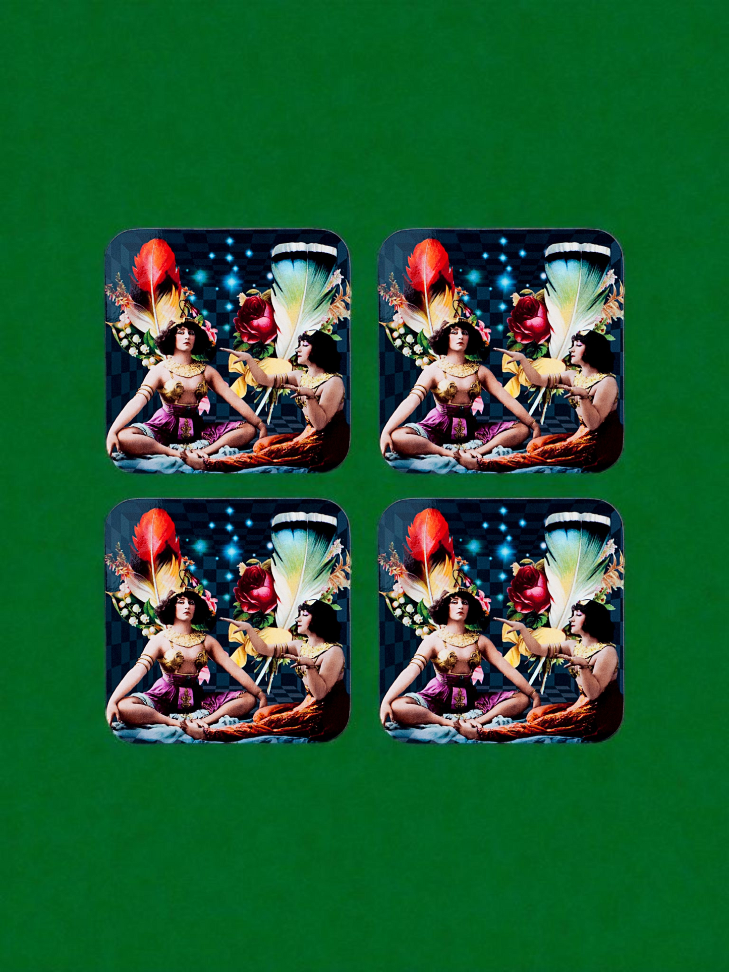 'The Yoga Girls' Set of 4 Coasters