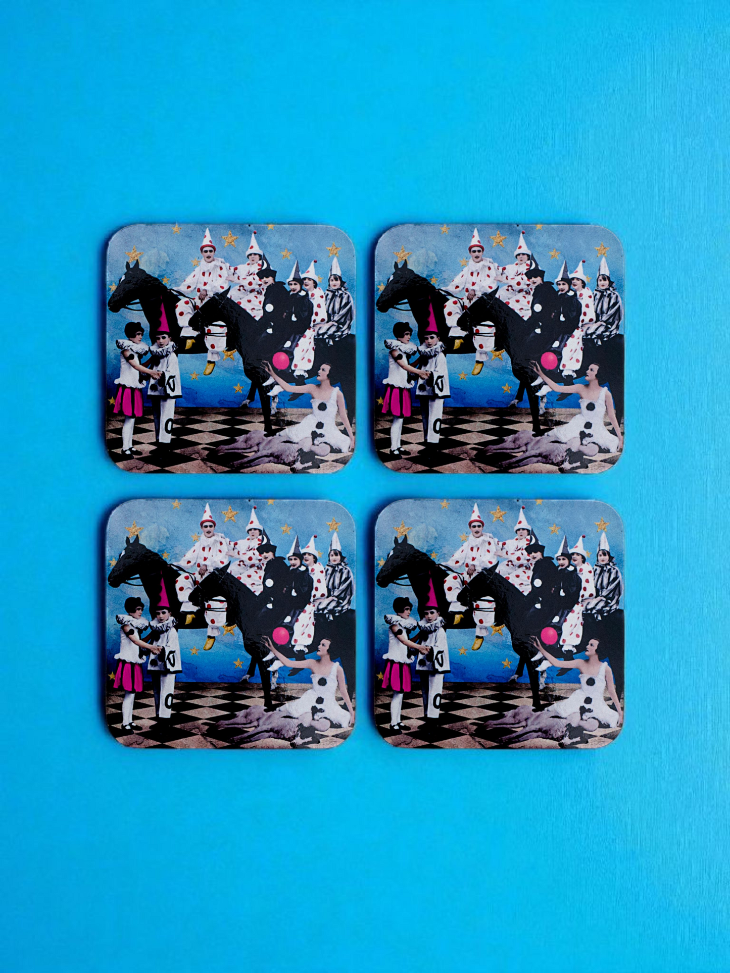 'Pierrot' Set of 4 Coasters