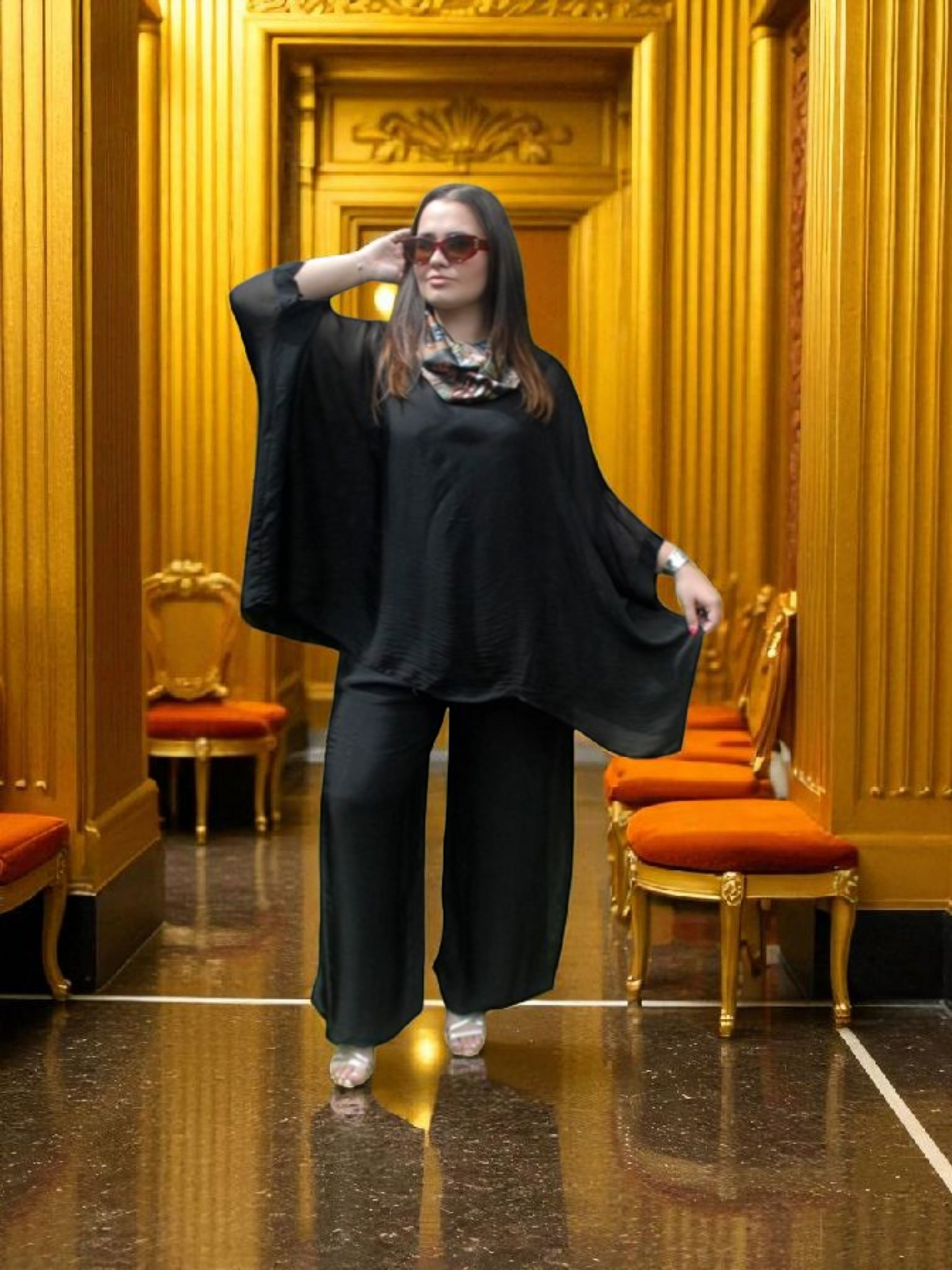 Black Silk Pants