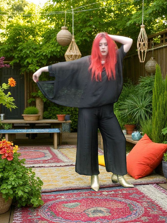 Black Silk Pants