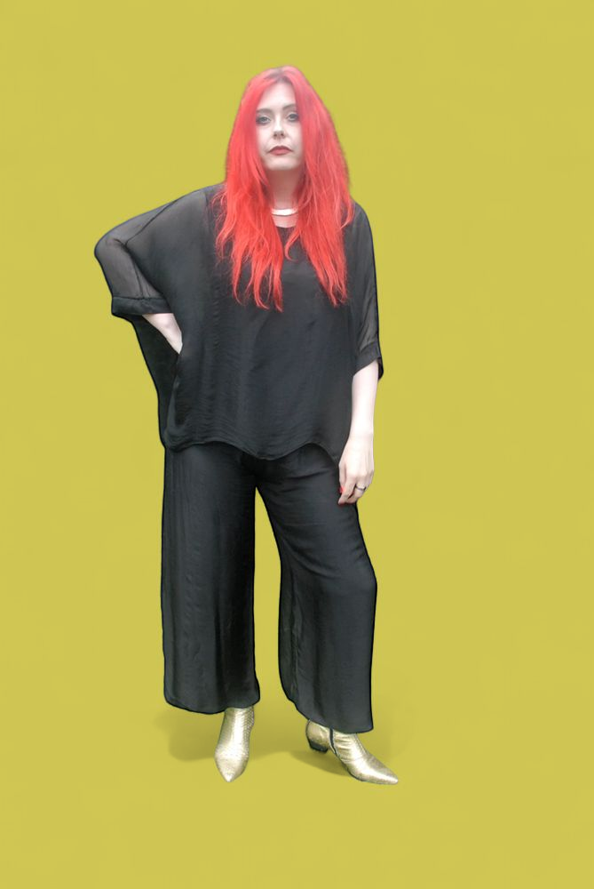 Black Silk Pants