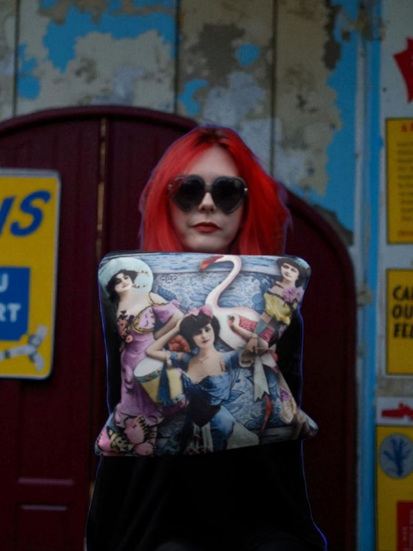 'The Circus Is Coming' Velvet Cushion