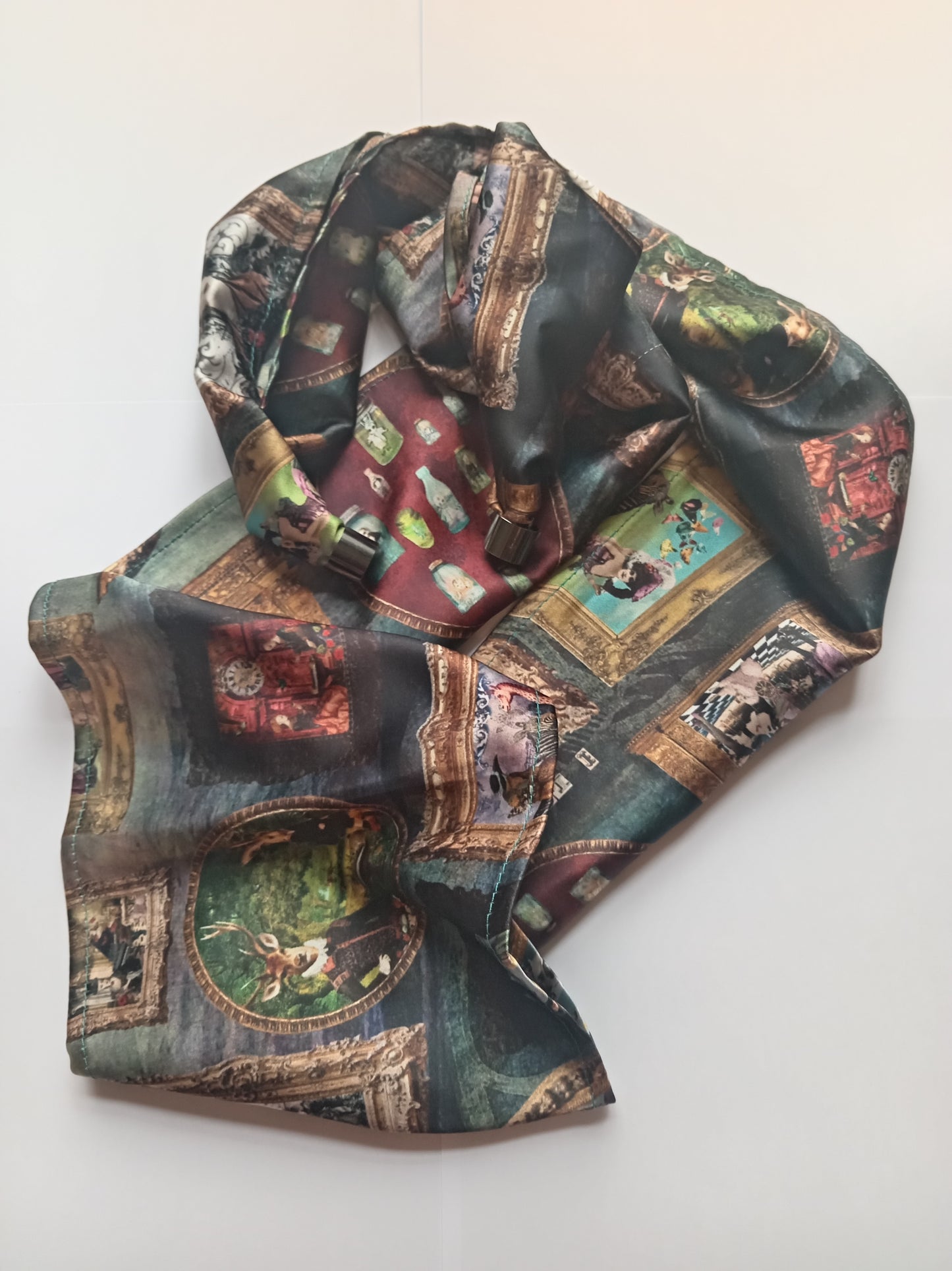 Blue-Green 'I love Frida' Vintage Frames Scarf