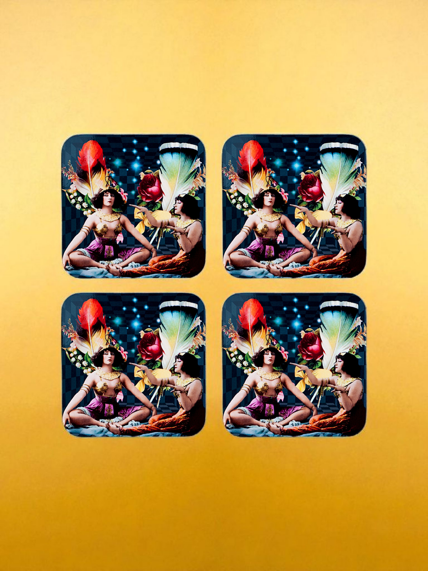 'The Yoga Girls' Set of 4 Coasters