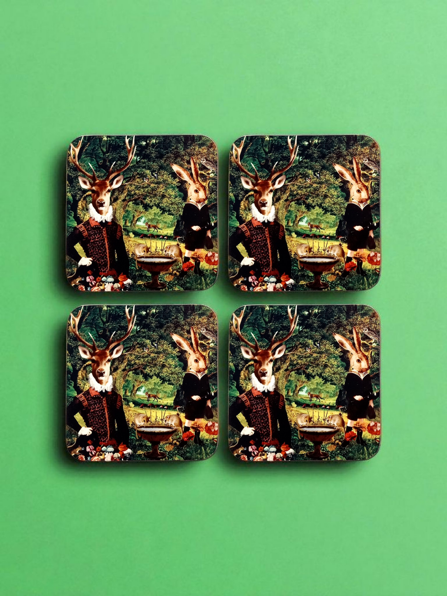 'An Evening In The Woods' Set of 4 Coasters