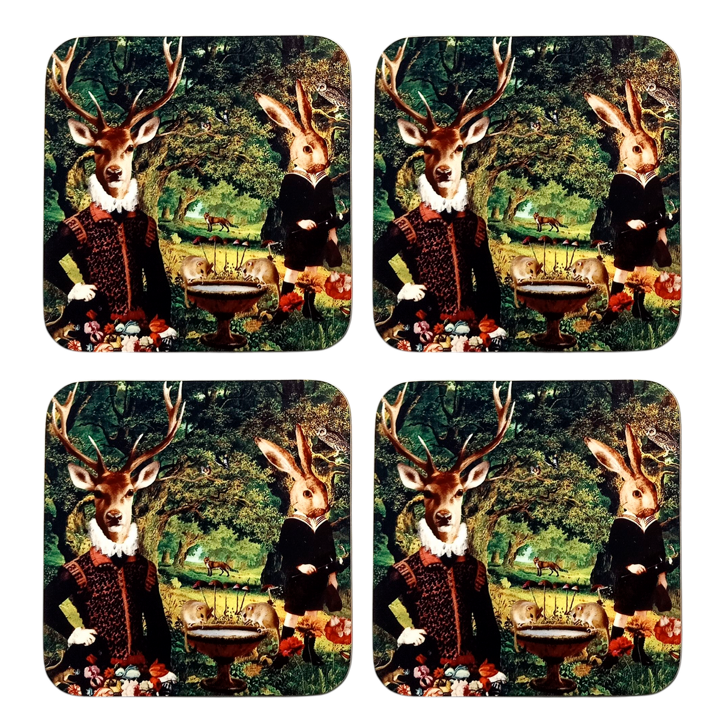 'An Evening In The Woods' Set of 4 Coasters